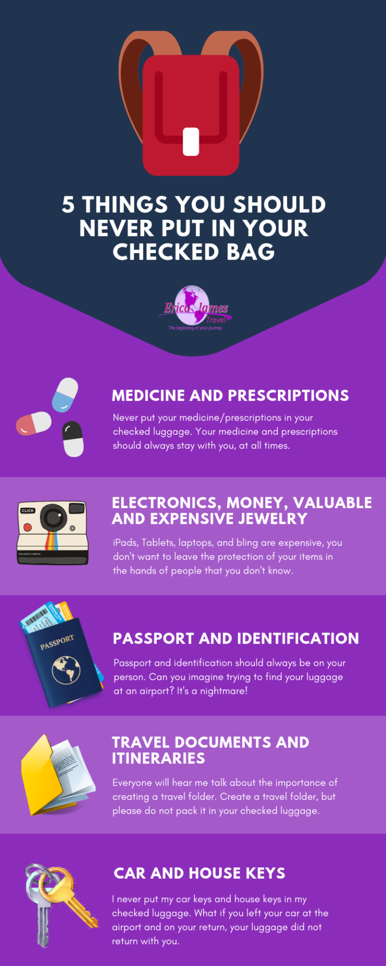 5 Things You Should Never Put in Your Checked Bag Erica James Travel Agency